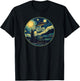 UFO Aliens and Bigfoot Impressionist Style Novelty UAP T-Shirt - T-Shirt | Black