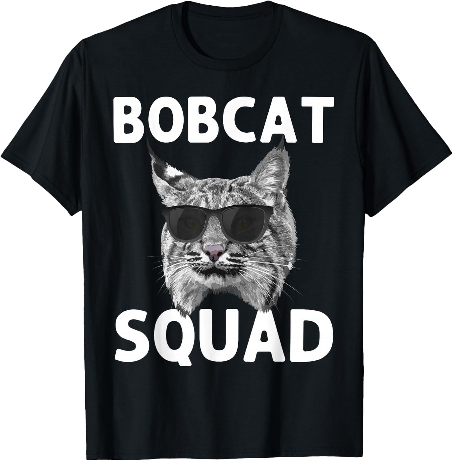 Best Bobcat Art Women Kids Bobcat Animal Cat Bobcat T-Shirt - T-Shirt | Black