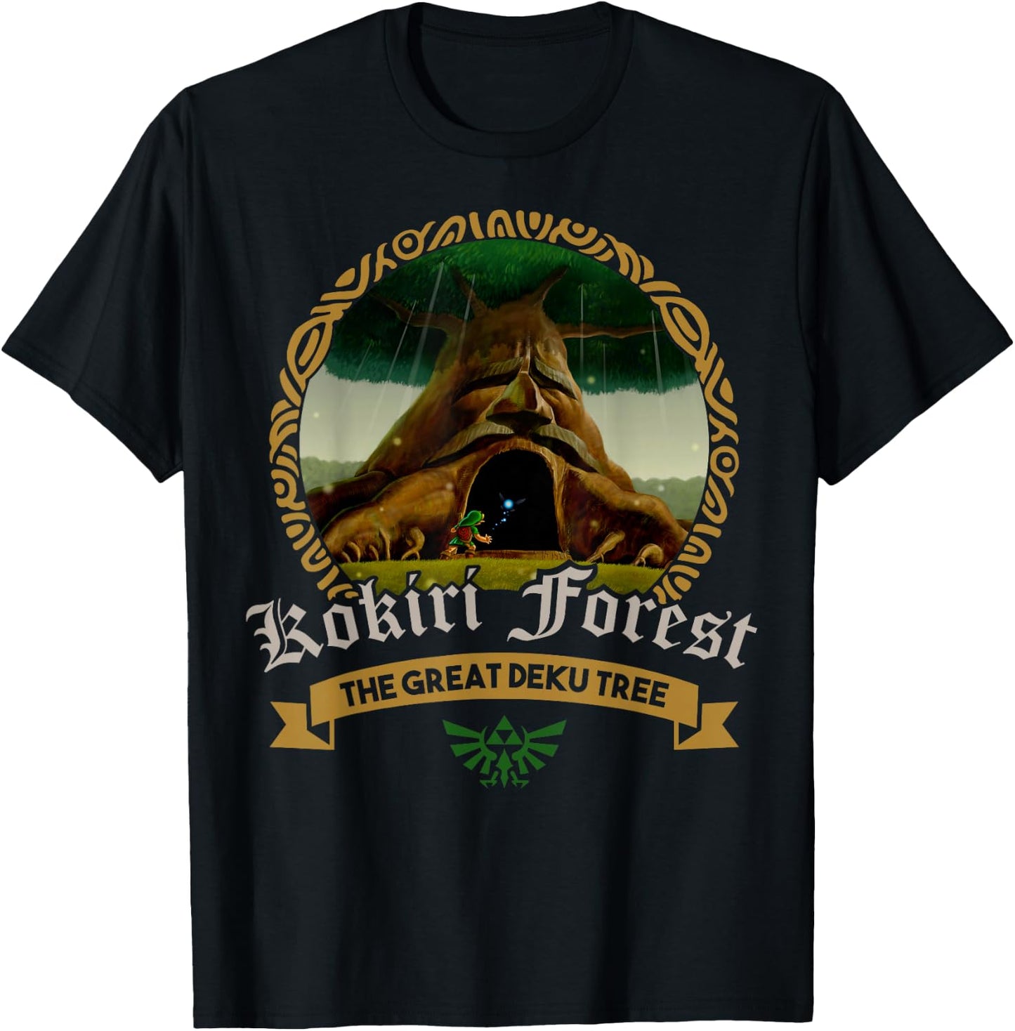 The Legend of Zelda Kokiri Forest The Great Deku Tree T-Shirt - T-Shirt | Black