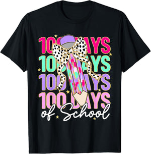 100 Days of School Teacher 100th Day of School Girls Kids T-Shirt - T-Shirt | Black