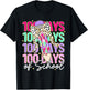 100 Days of School Teacher 100th Day of School Girls Kids T-Shirt - T-Shirt | Black