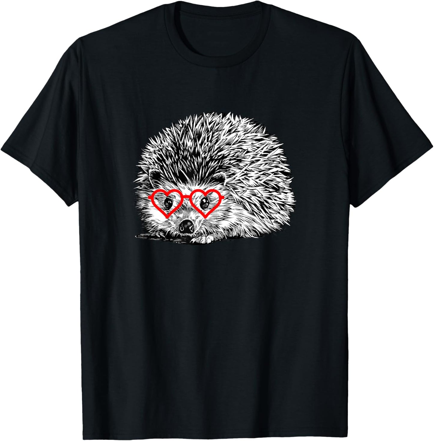 The Pawster Hedgehog Valentines Day Pet Mom Animal Lover ,Black,Small T-Shirt - T-Shirt | Black