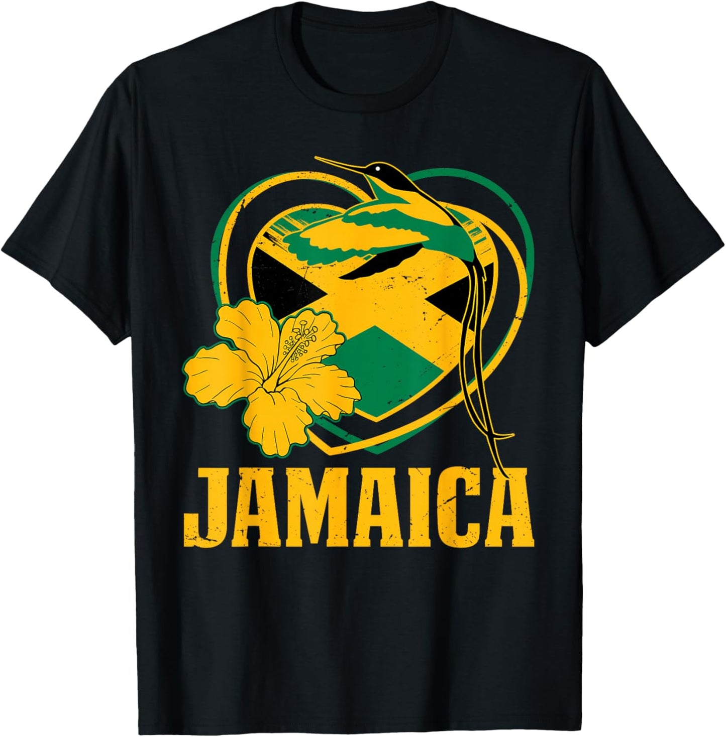 Funny Jamaica Independence Day 1962 Jamaican Doctor Bird T-Shirt - T-Shirt | Black
