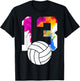 Number 13 Volleyball 13th Birthday T-Shirt - T-Shirt | Black