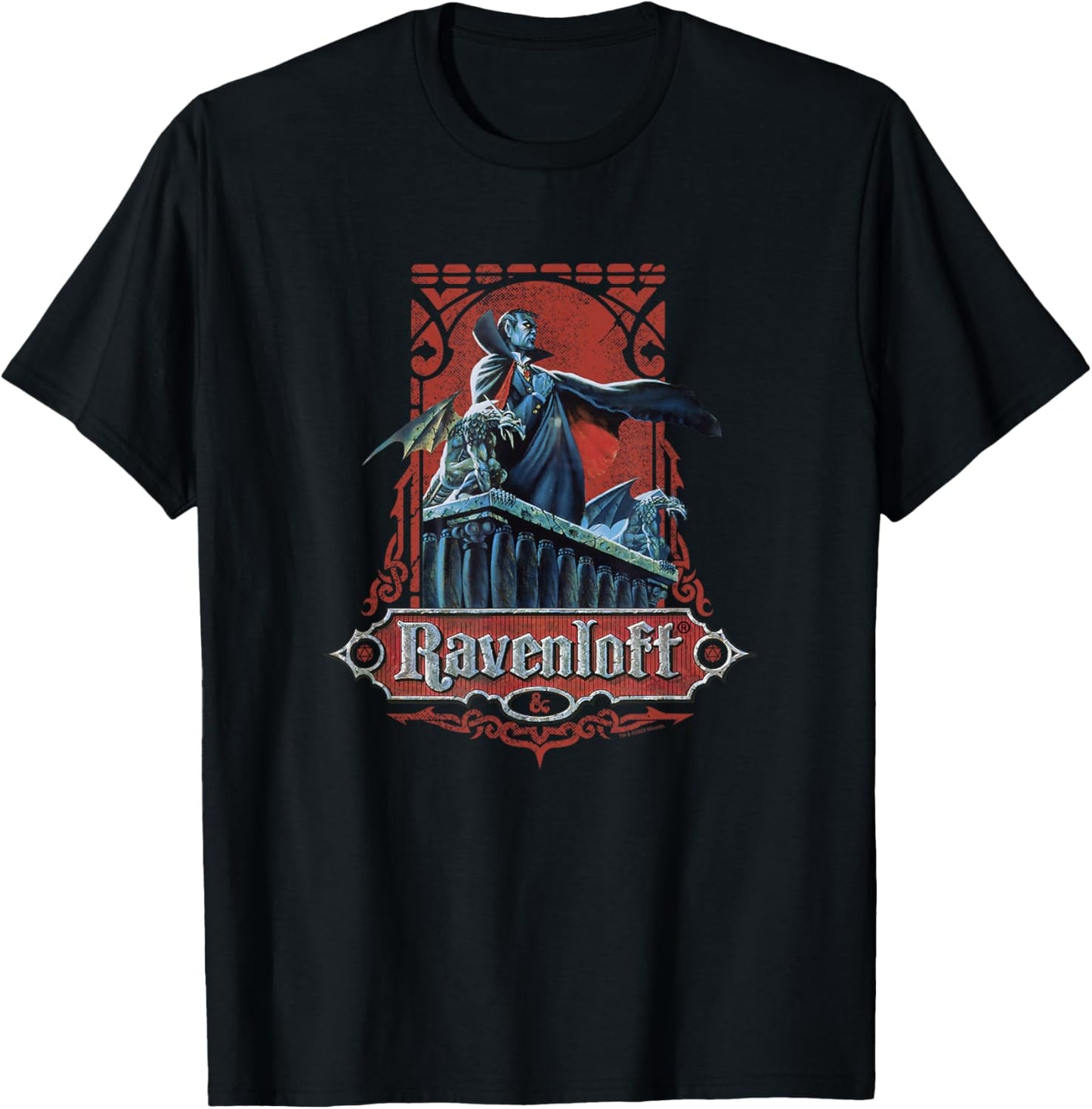Dungeons & Dragons 50th Anniversary Ravenloft Vintage Card T-Shirt - T-Shirt | Black