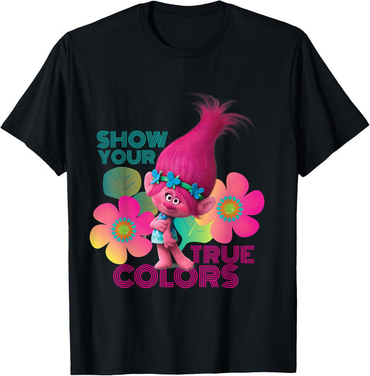 DreamWorks Trolls Show Your True Colors T-Shirt - T-Shirt | Black