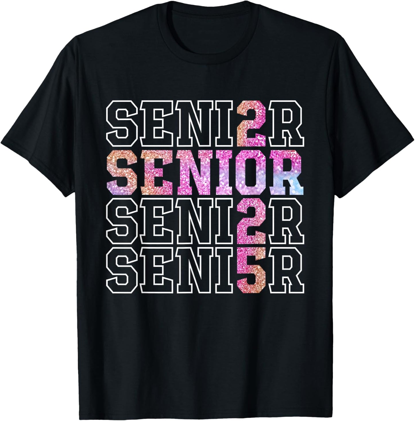 Senior 2025 Graduate High School Graduation Class of 2025 T-Shirt - T-Shirt | Black