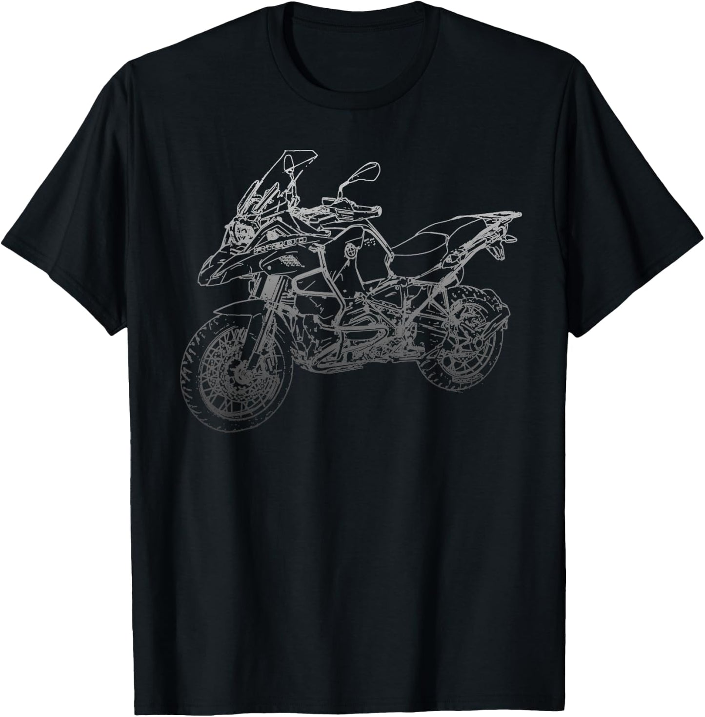 Motorcycle Pencil Motif R1200GS K51 ADV Enduro Touring T-Shirt - T-Shirt | Black