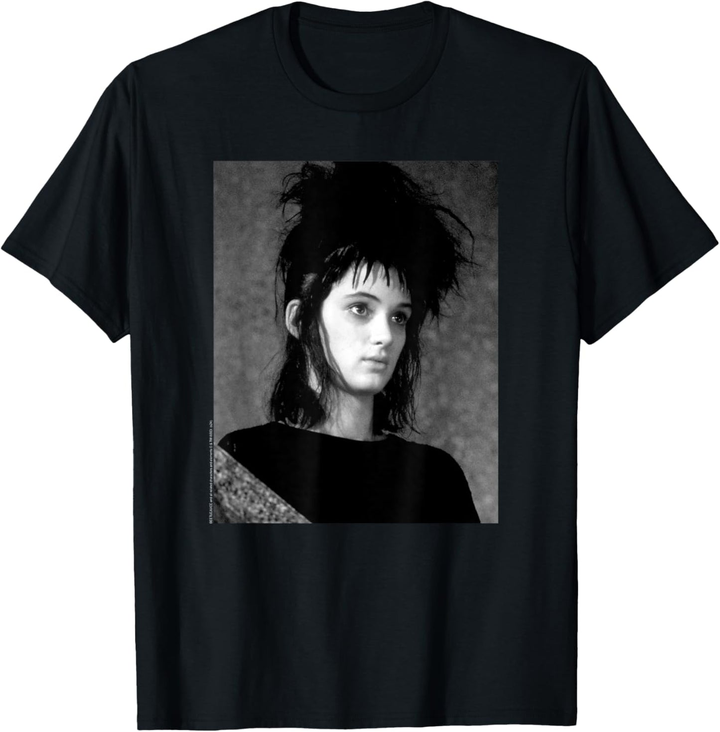 Beetlejuice Lydia Deetz Vintage Black and White Photo Movie T-Shirt - T-Shirt | Black