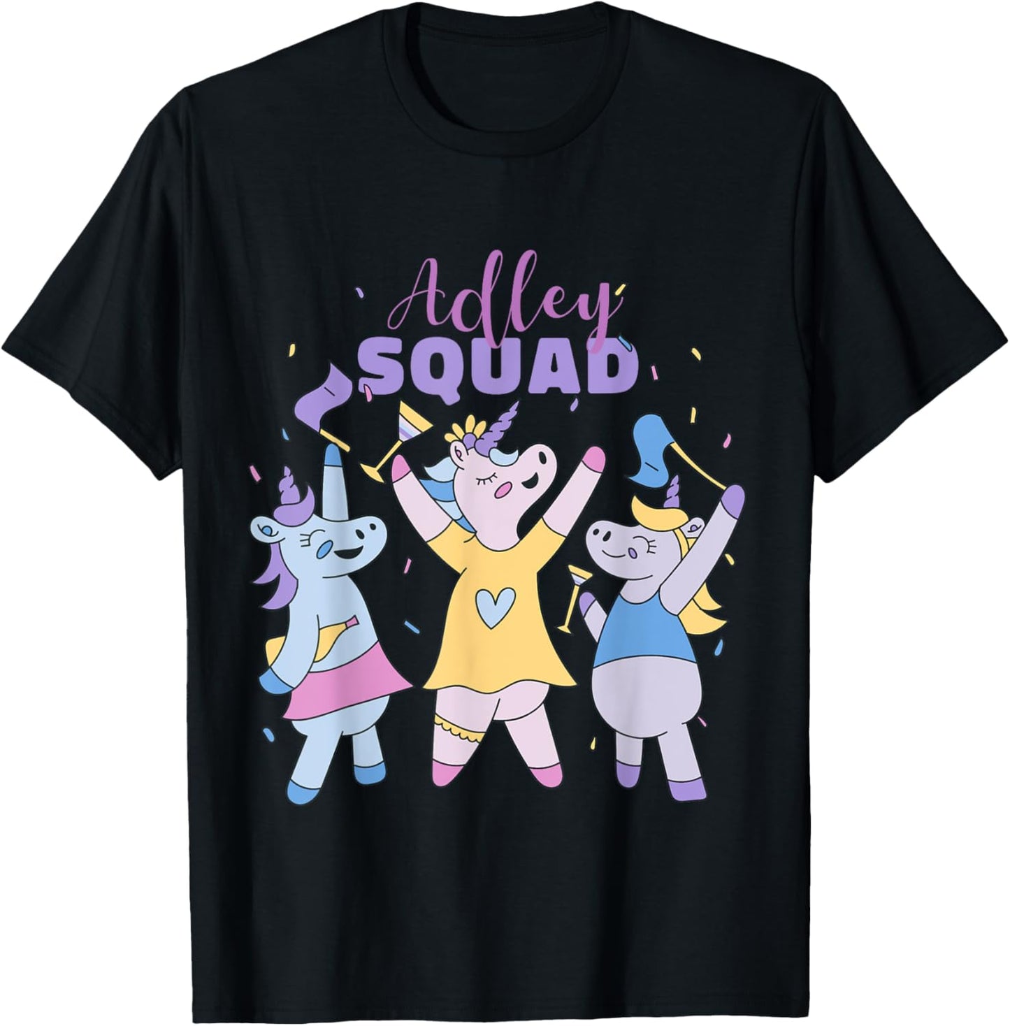 Adley Merch Unicorn Design T-Shirt - T-Shirt | Black