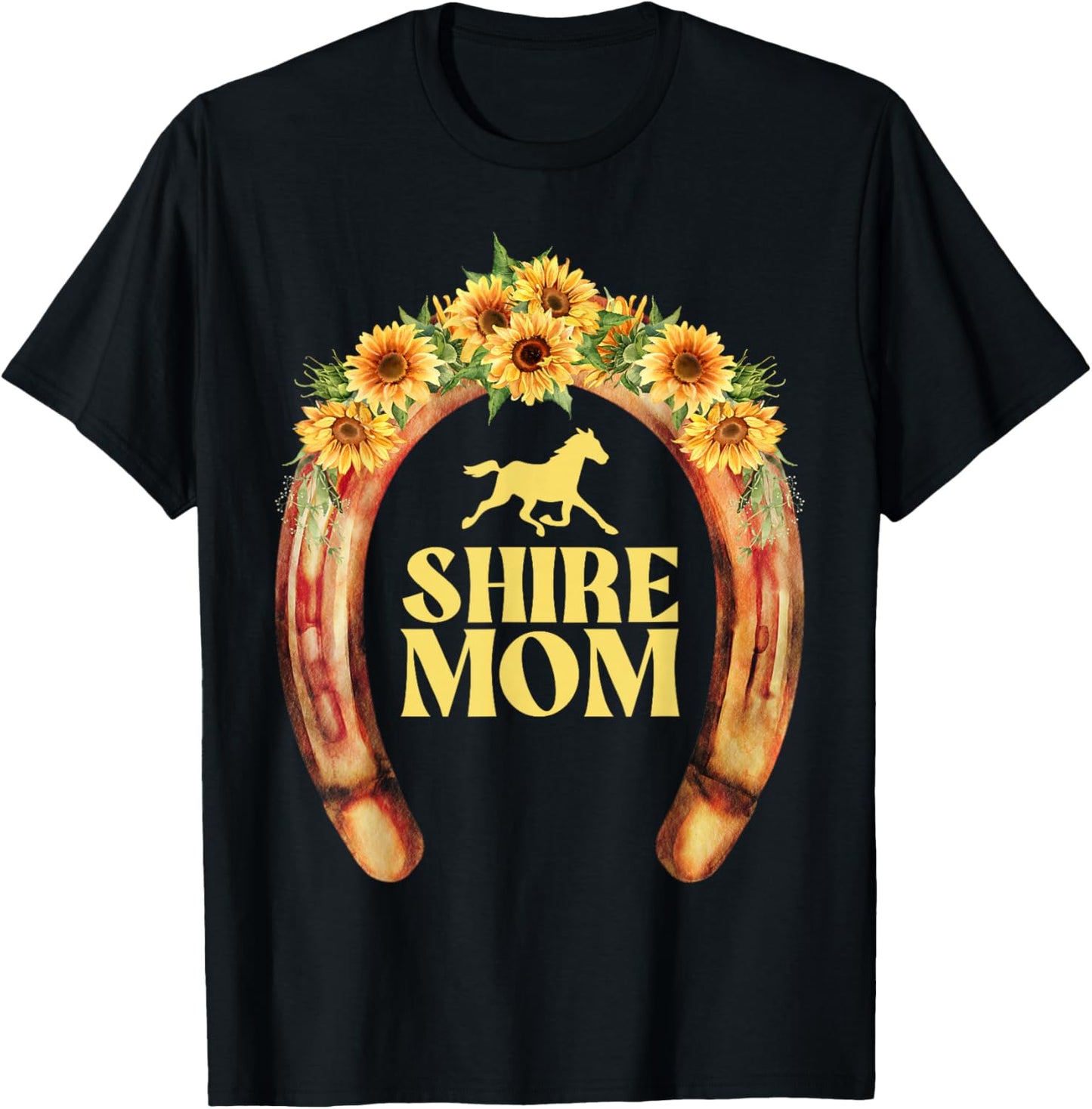 Shire Horse Mom, Shire Horse T-Shirt - T-Shirt | Black