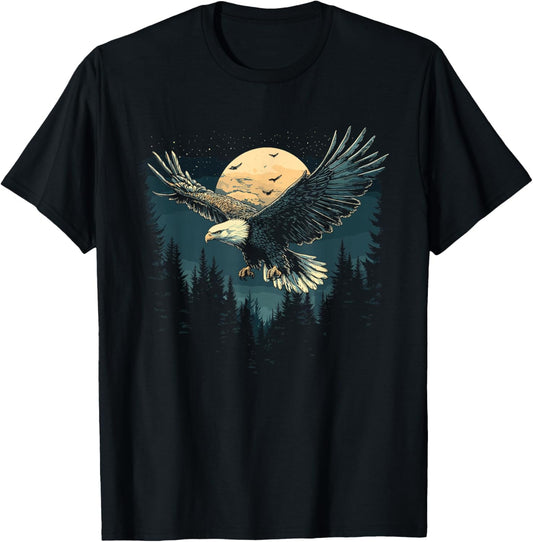 Bald Eagle & Eagle, Animal, Forest & Nature, Wildlife T-Shirt - T-Shirt | Black
