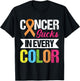 Cancer Sucks In Every Color T-Shirt - T-Shirt | Black