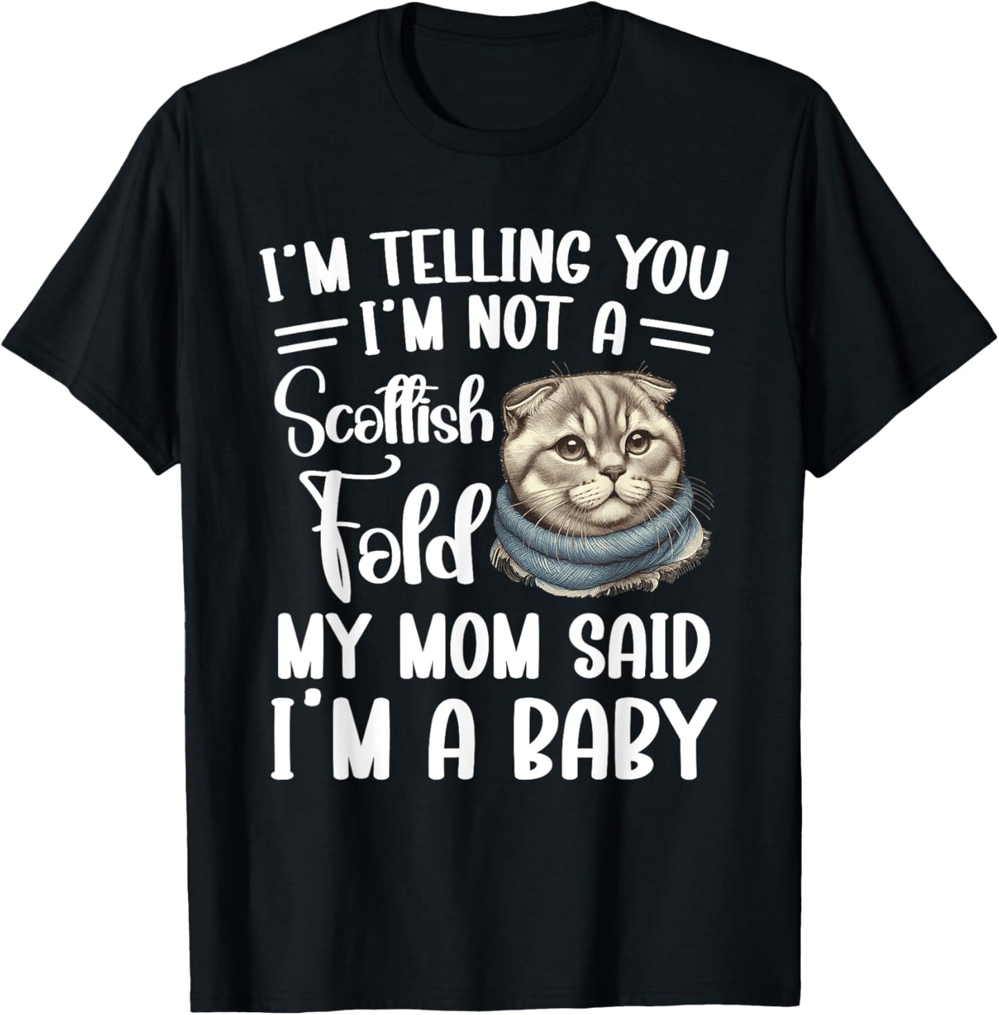 Scottish Fold Mom Costume Cat Lover Plush Scottish Folds Women T-Shirt - T-Shirt | Black