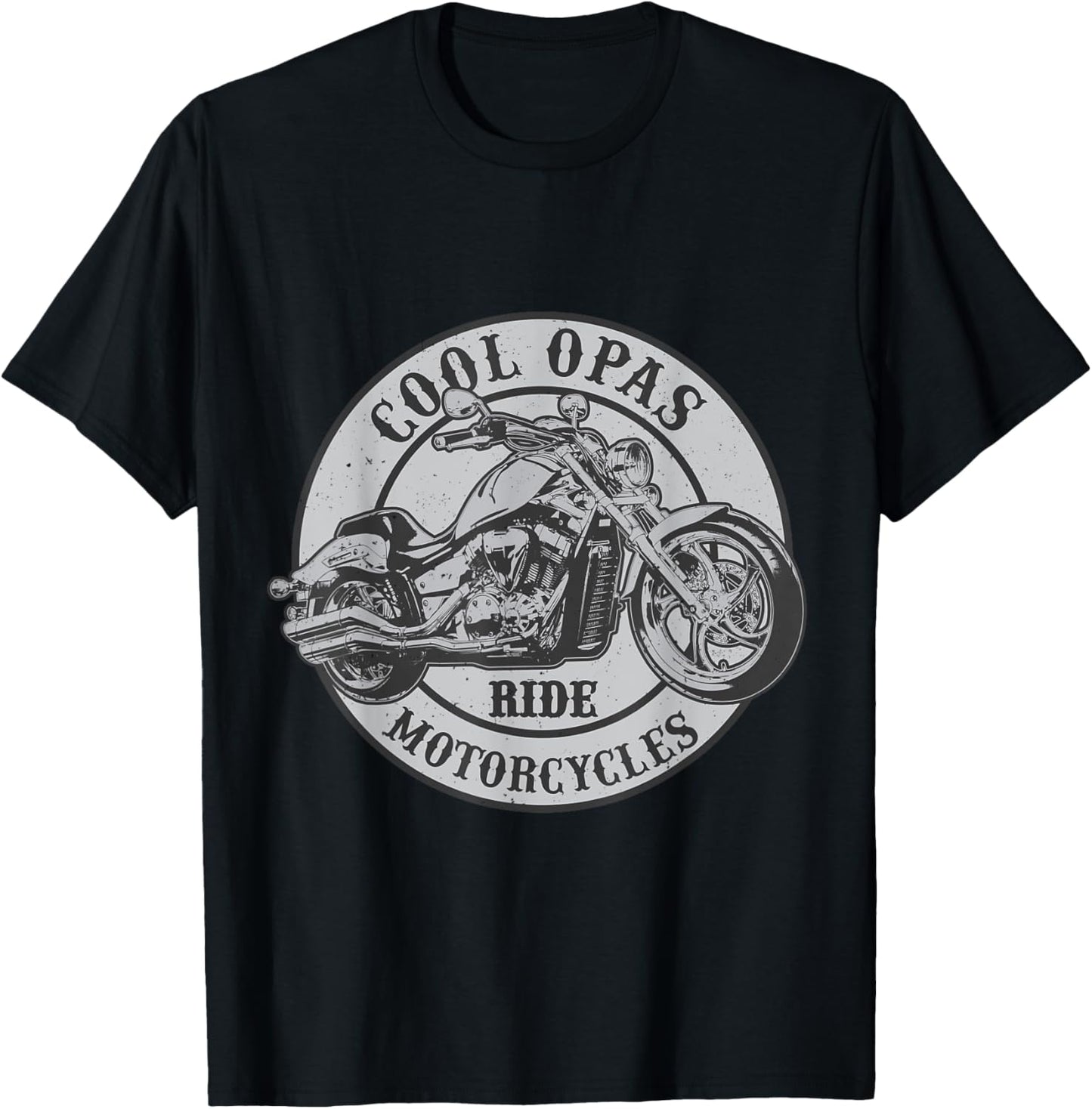 Cool Opa Ride Motorcycles Novelty Rider Opas T-Shirt - T-Shirt | Black