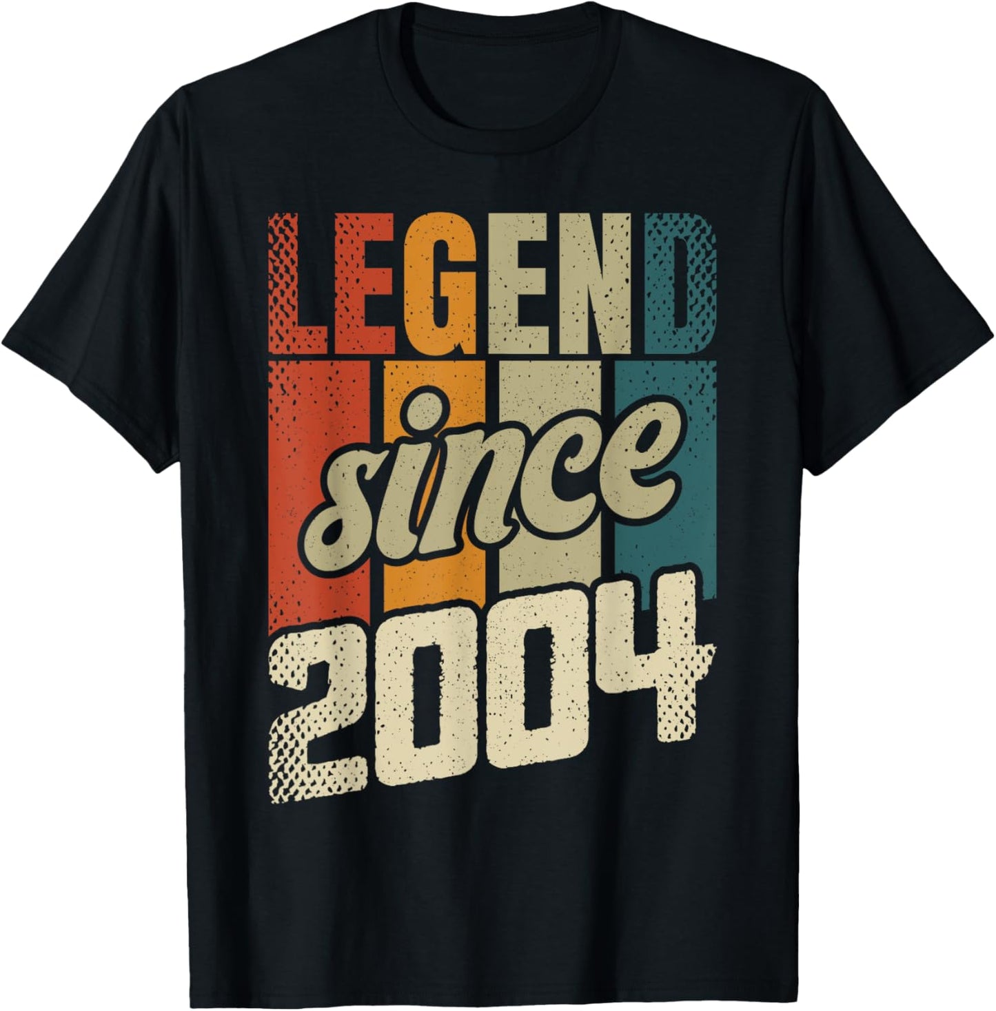 21st Birthday Man Woman 21 Years 2004 Decorative Funny Gift T-Shirt - T-Shirt | Black