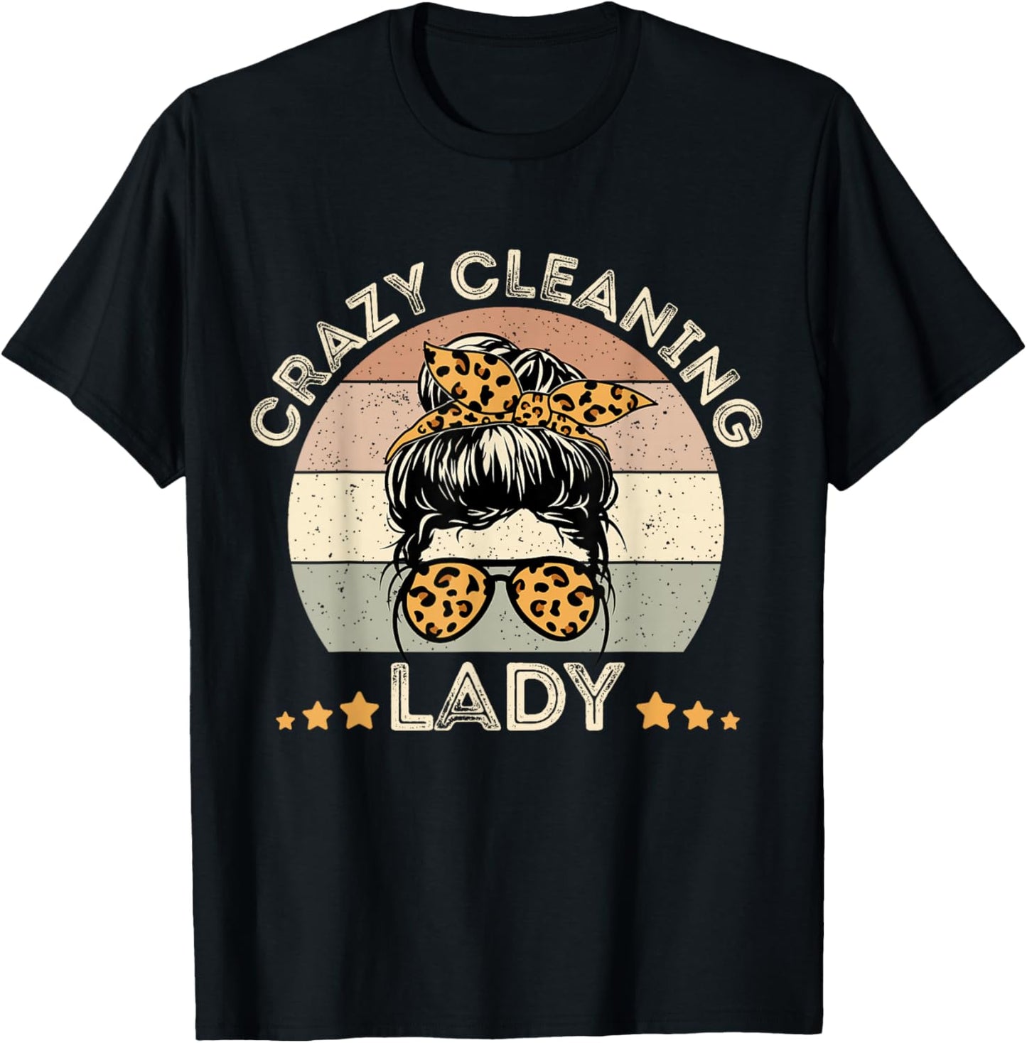Funny Crazy Cleaning Lady, Cleaning Lover, House Proud T-Shirt - T-Shirt | Black