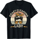 Funny Crazy Cleaning Lady, Cleaning Lover, House Proud T-Shirt - T-Shirt | Black