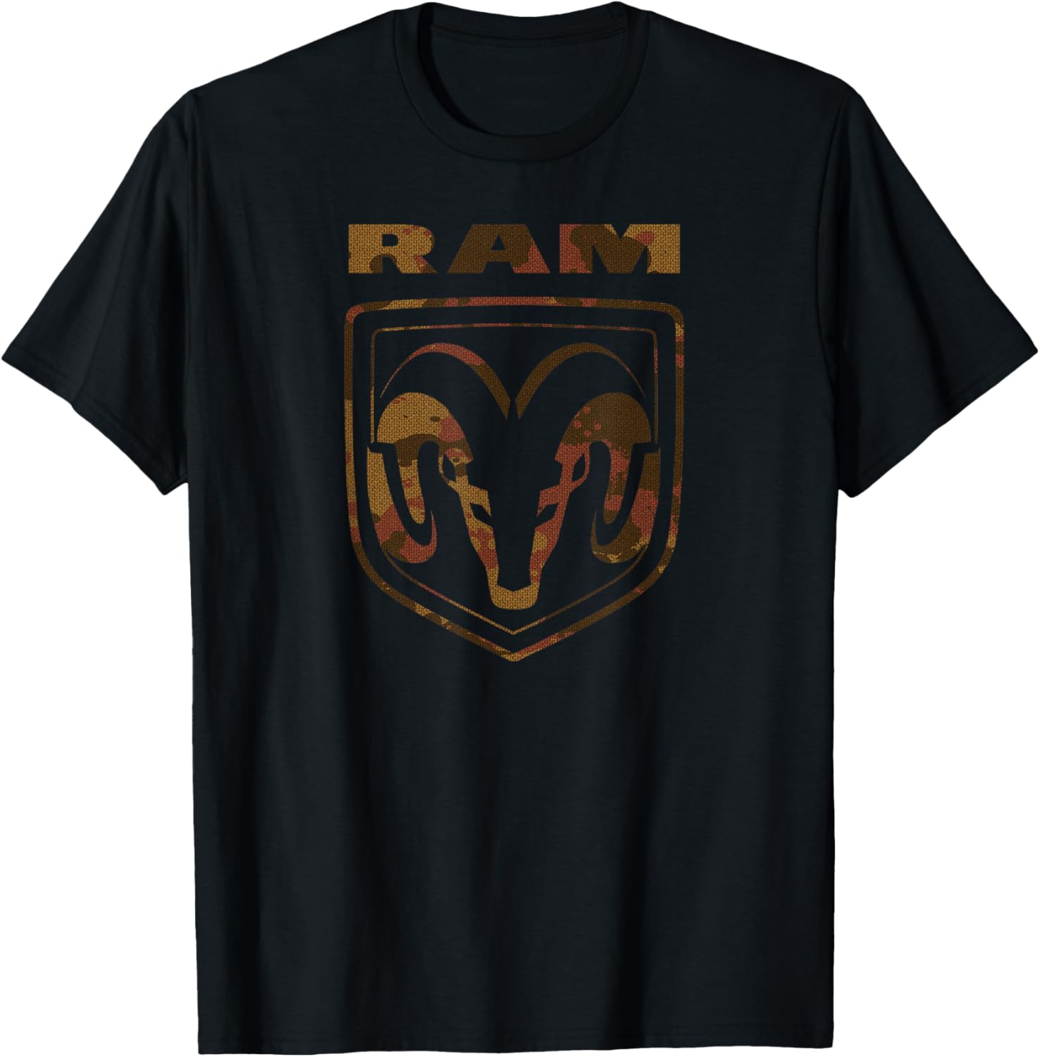 RAM Trucks Brown Camo Logo T-Shirt - T-Shirt | Black