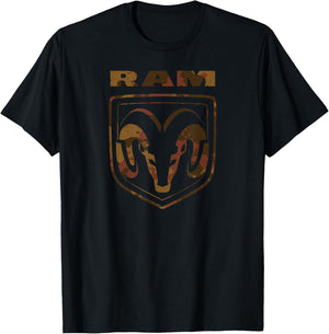 RAM Trucks Brown Camo Logo T-Shirt - T-Shirt | Black