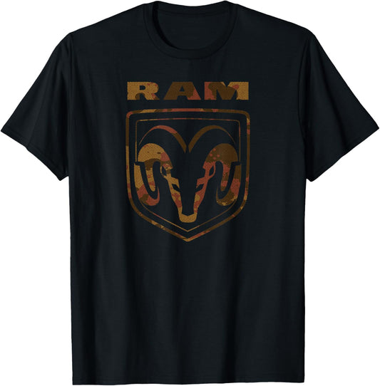 RAM Trucks Brown Camo Logo T-Shirt - T-Shirt | Black