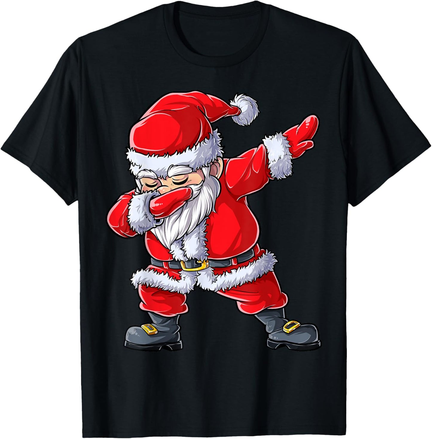 Dabbing Santa Claus Christmas Boys Men Funny Xmas Dab Dance T-Shirt - T-Shirt | Black
