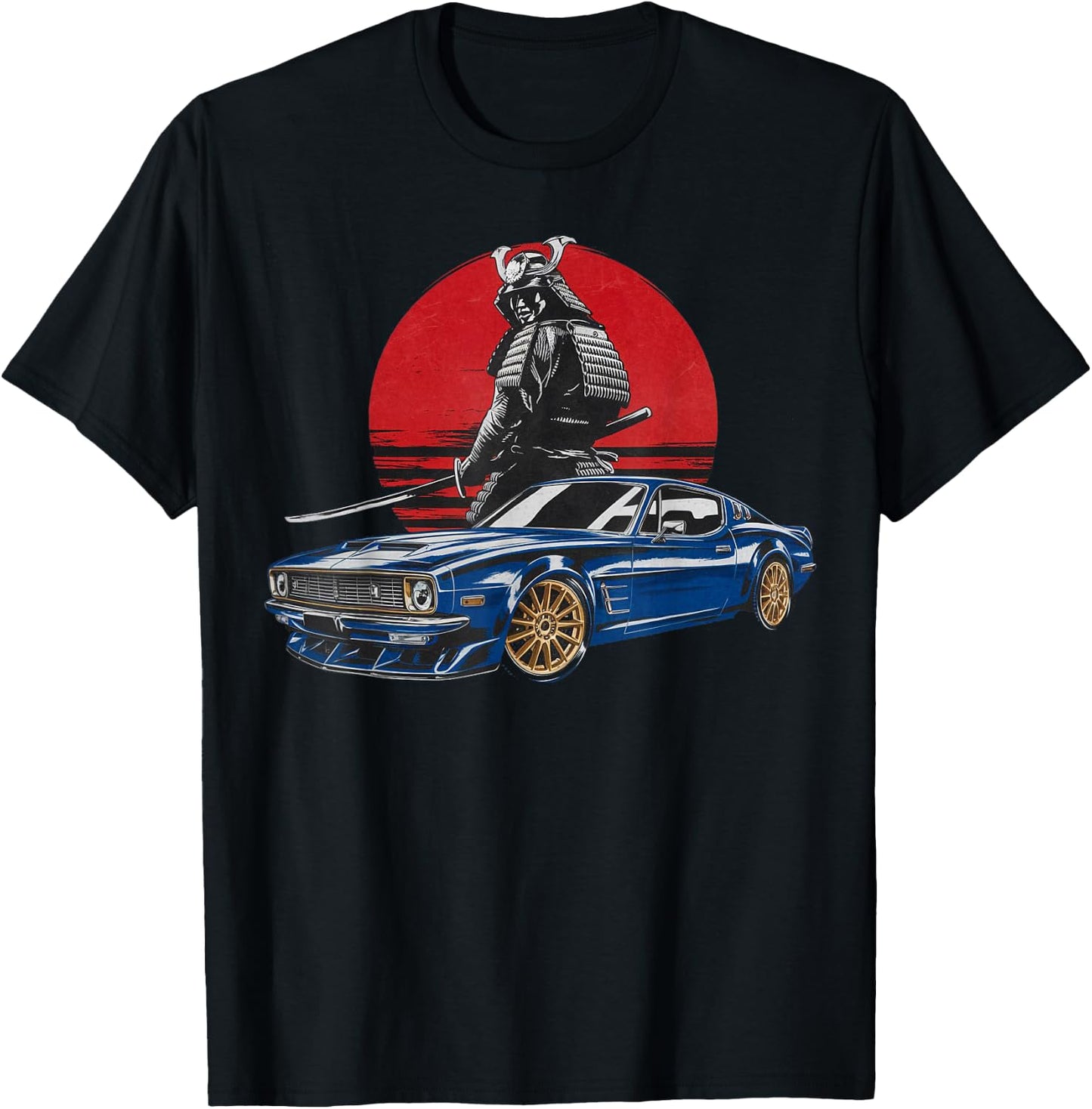 Retro Vintage Japanese Warrior JDM Ride Legendary Race Car T T-Shirt - T-Shirt | Black