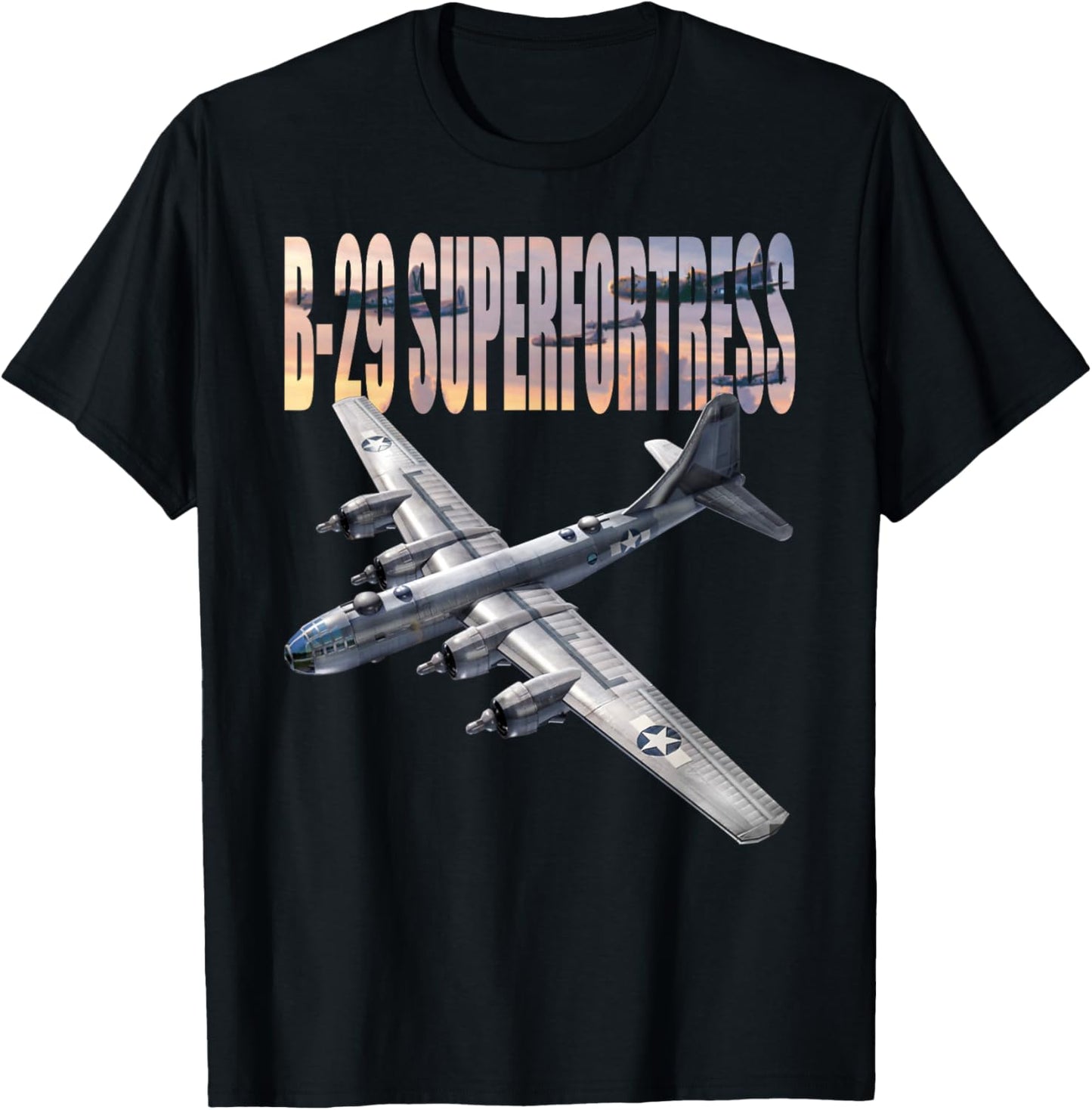 WW2 plane Warbirds B-29 Superfortress T-Shirt - T-Shirt | Black