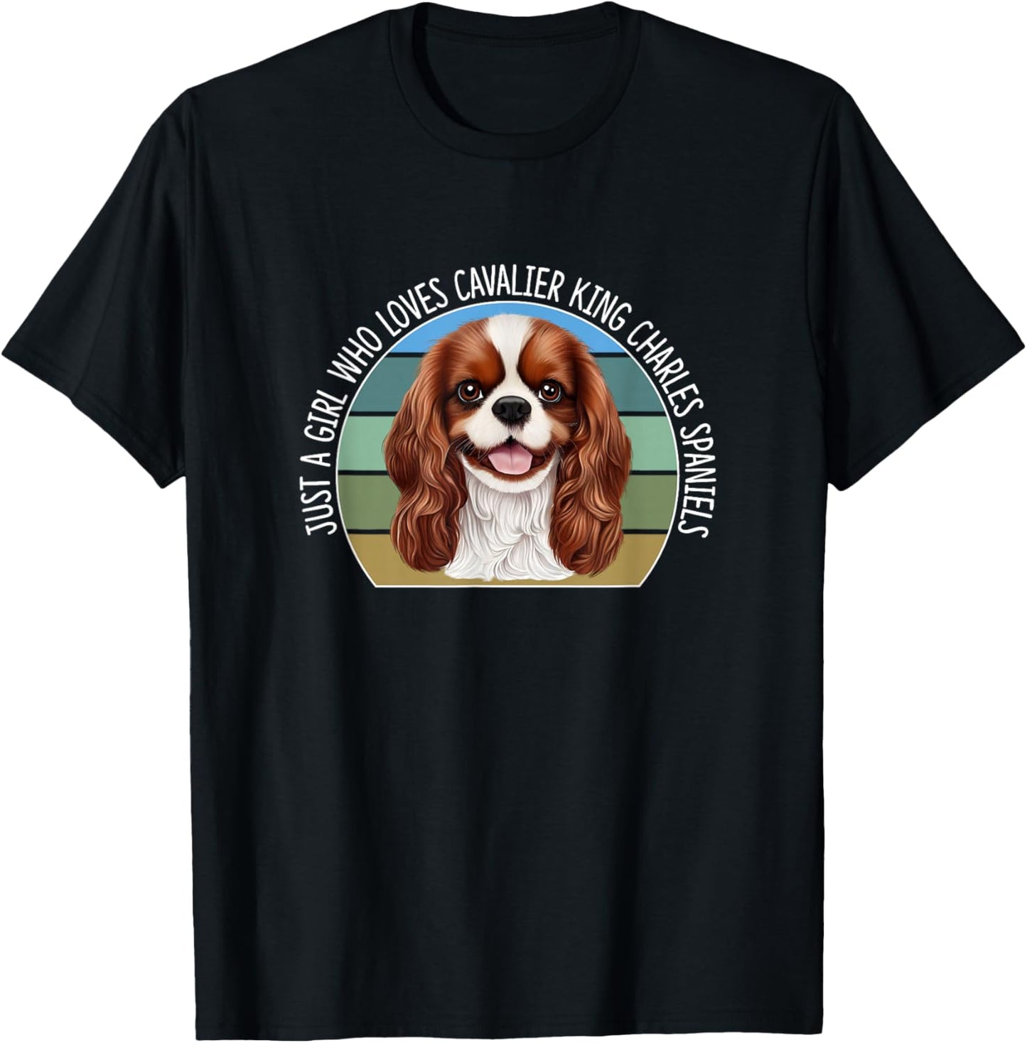 Just A Girl Who Loves Cavalier King Charles Spaniels T-Shirt - T-Shirt | Black