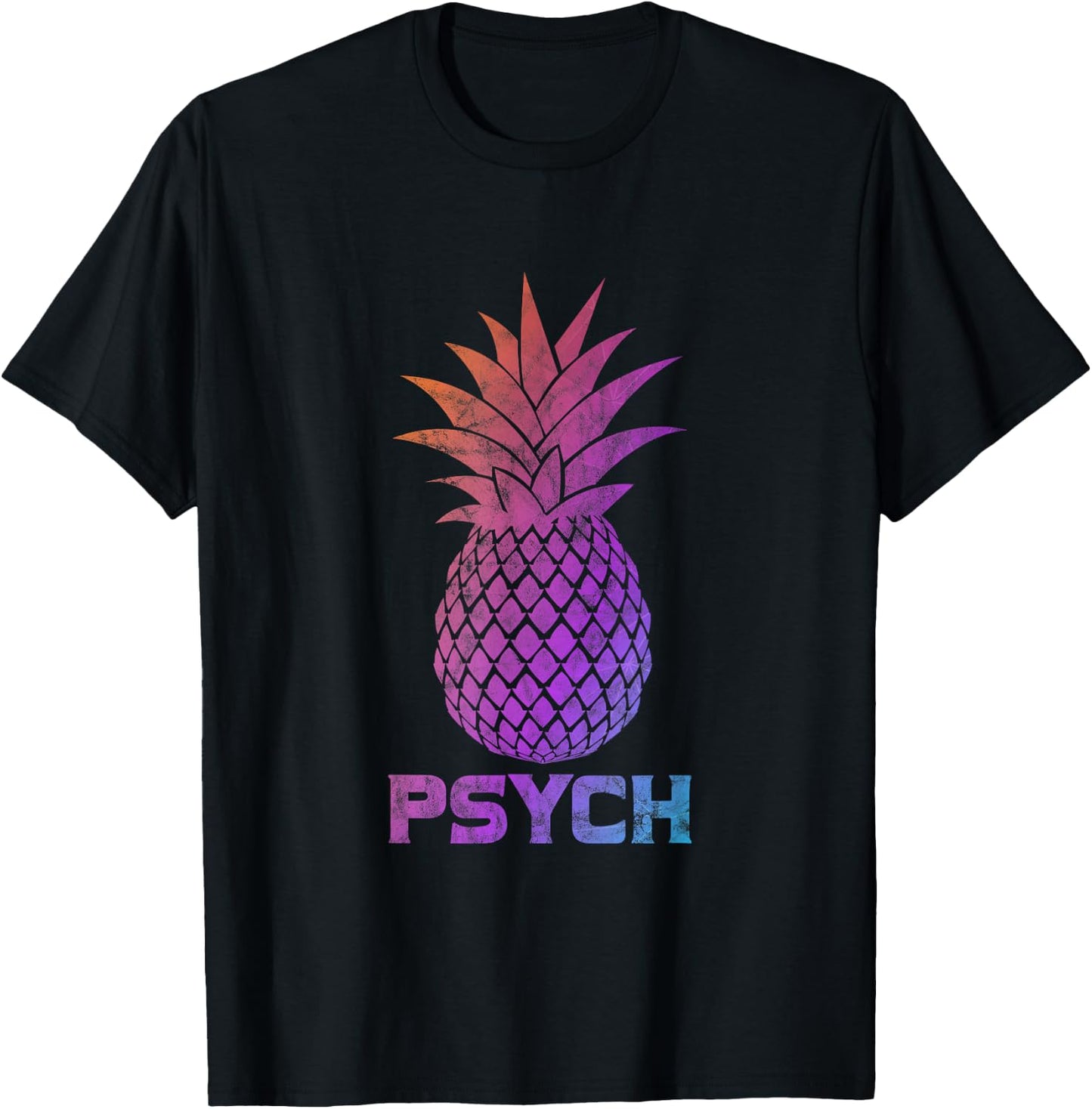 Psych Iconic Pineapple Awesome Sweet Fruit Summer Gift T-Shirt - T-Shirt | Black