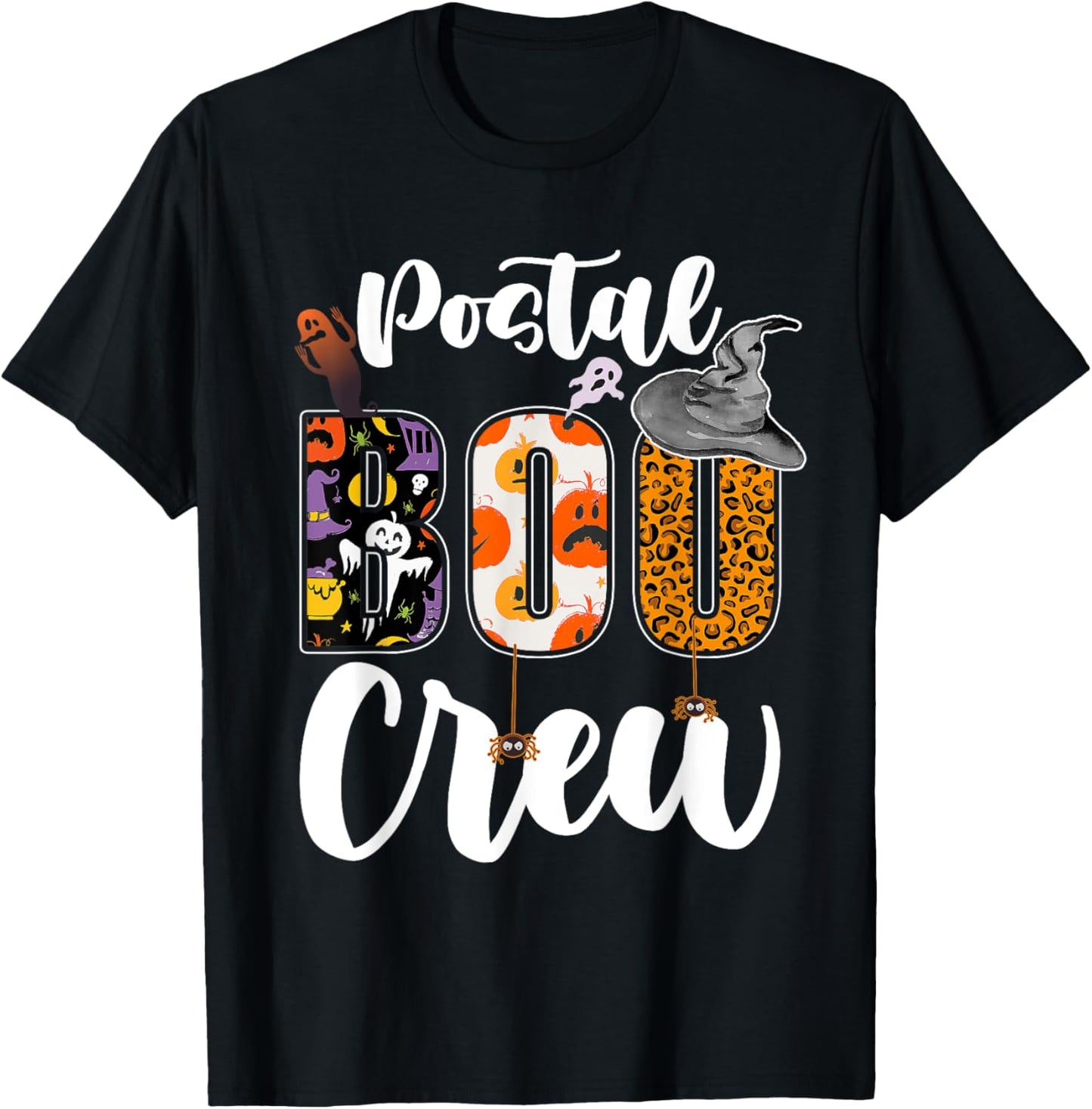 Postal Boo Crew Halloween Matching Mail Carrier T-Shirt - T-Shirt | Black