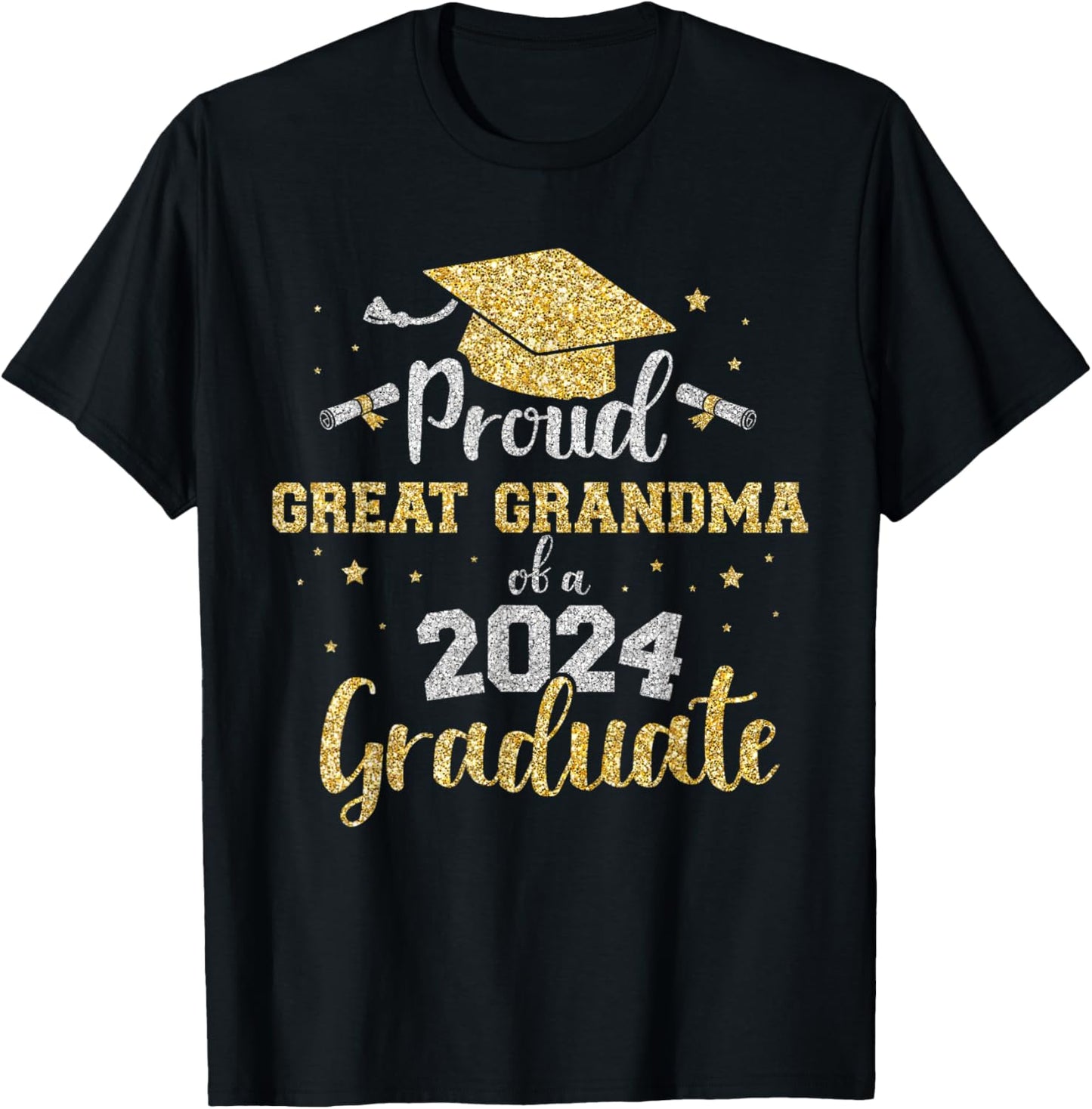 Proud great grandma class of 2024 graduate senior graduation T-Shirt - T-Shirt | Black