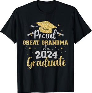 Proud great grandma class of 2024 graduate senior graduation T-Shirt - T-Shirt | Black