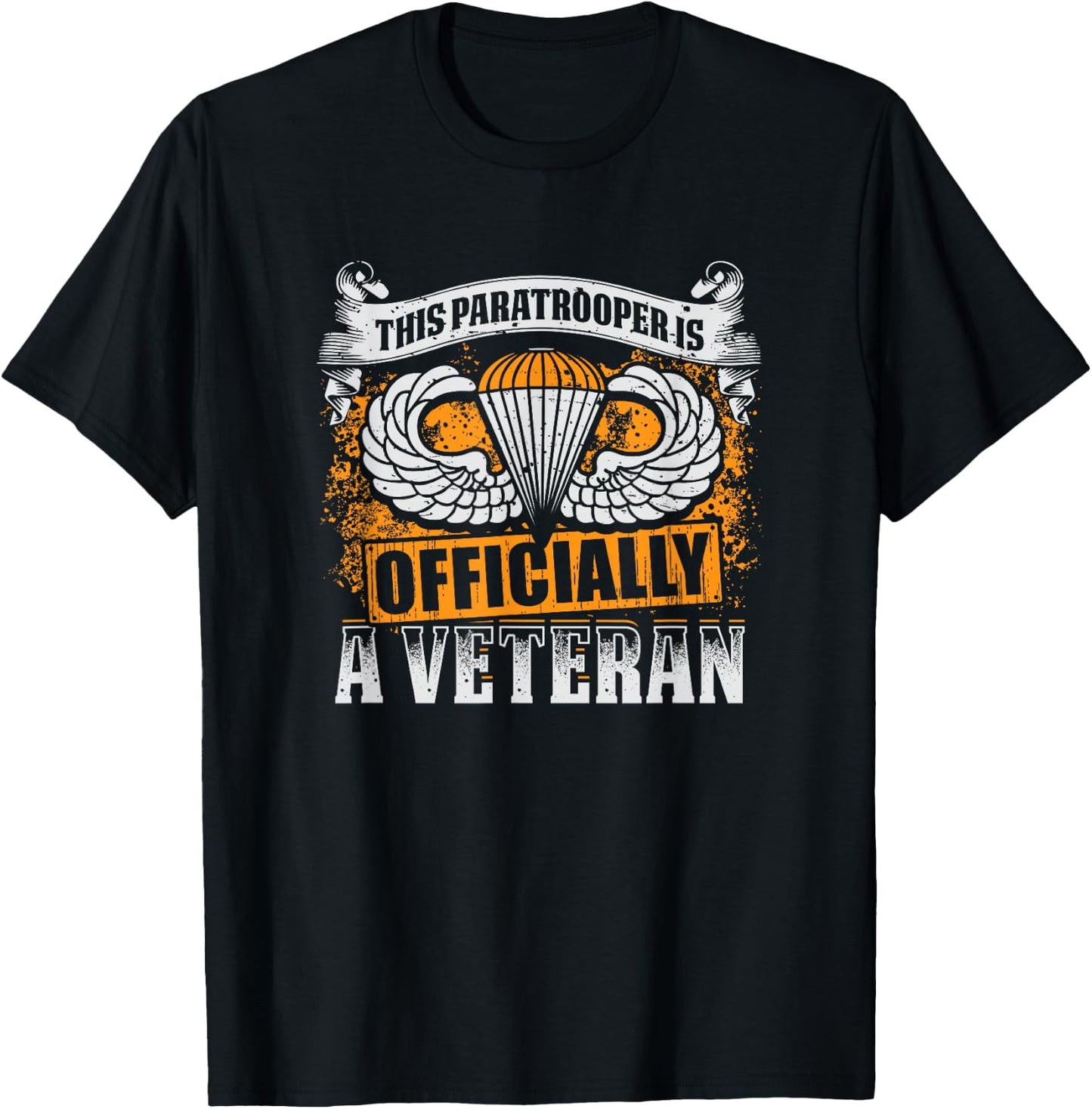 Retired Veteran Airborne Division Paratrooper T-Shirt - T-Shirt | Black