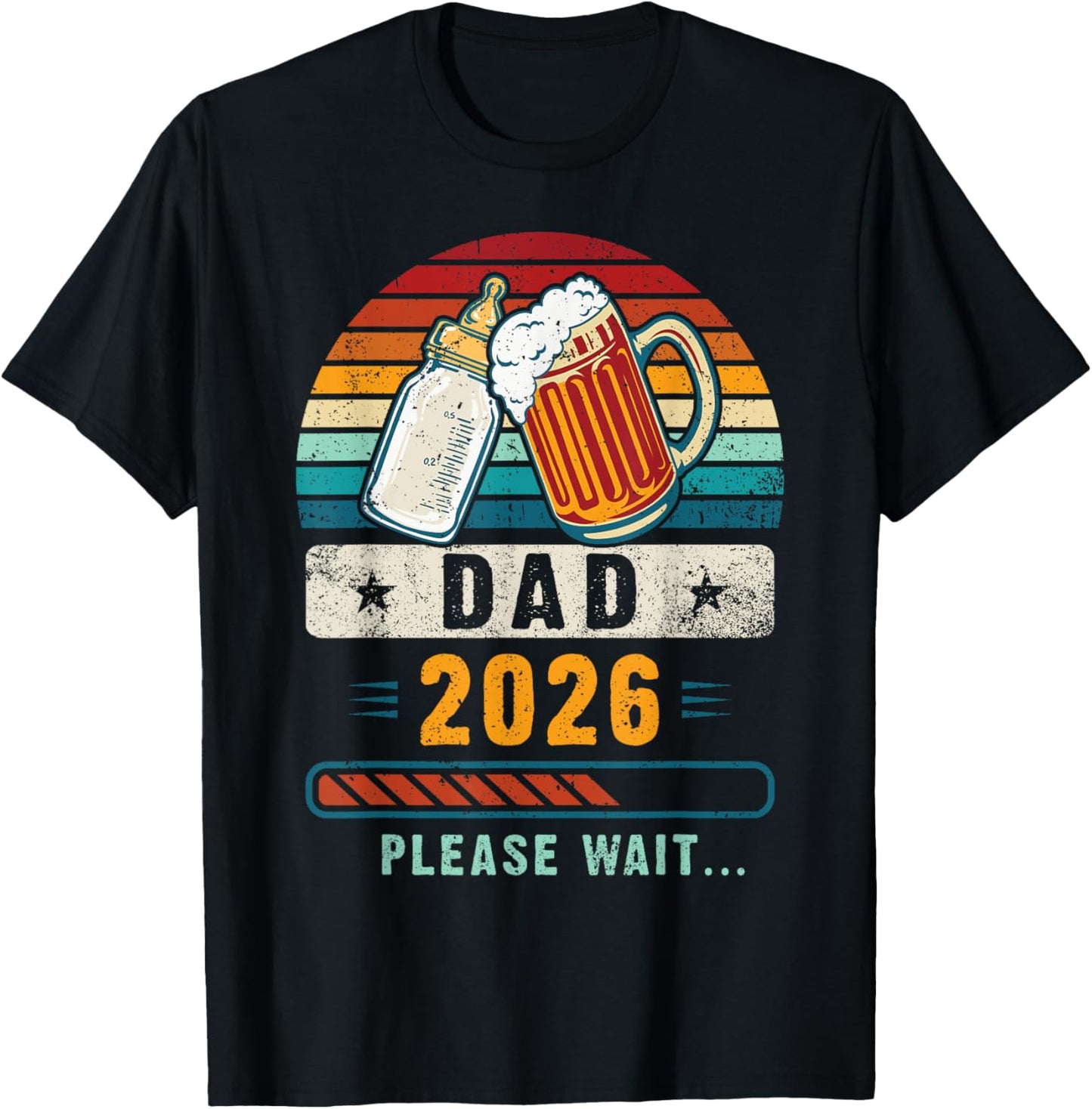 Dad 2026, Baby Announcement, Future Dad, Expecting Father T-Shirt - T-Shirt | Black
