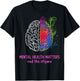 End The Stigma Mental Health Matters Mental Awareness Brain T-Shirt - T-Shirt | Black
