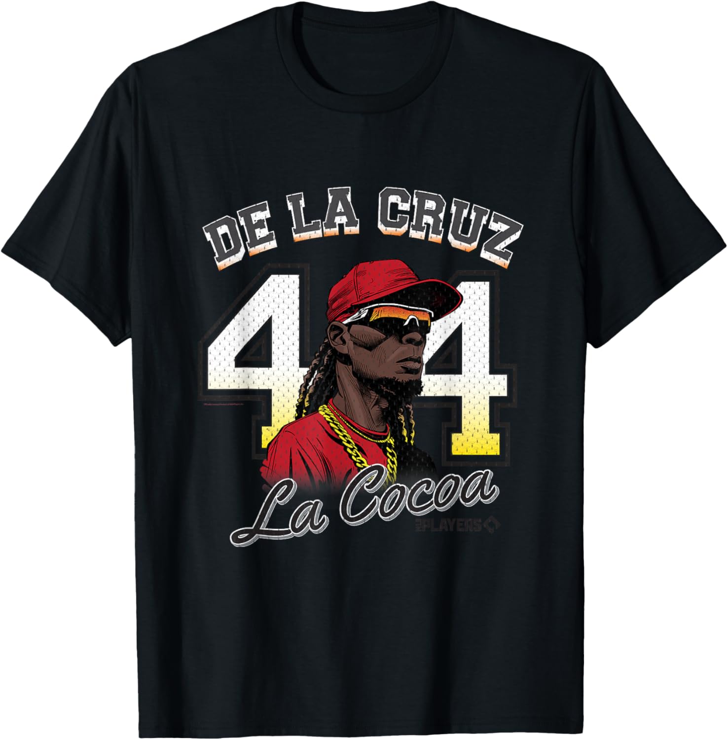 Elly De La Cruz Cincinnati MLB Players La Cocoa #44 T-Shirt - T-Shirt | Black