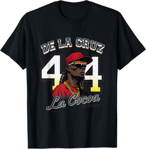 Elly De La Cruz Cincinnati MLB Players La Cocoa #44 T-Shirt - T-Shirt | Black