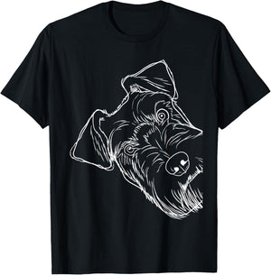 Funny Dog Schnauzer T-Shirt - T-Shirt | Black