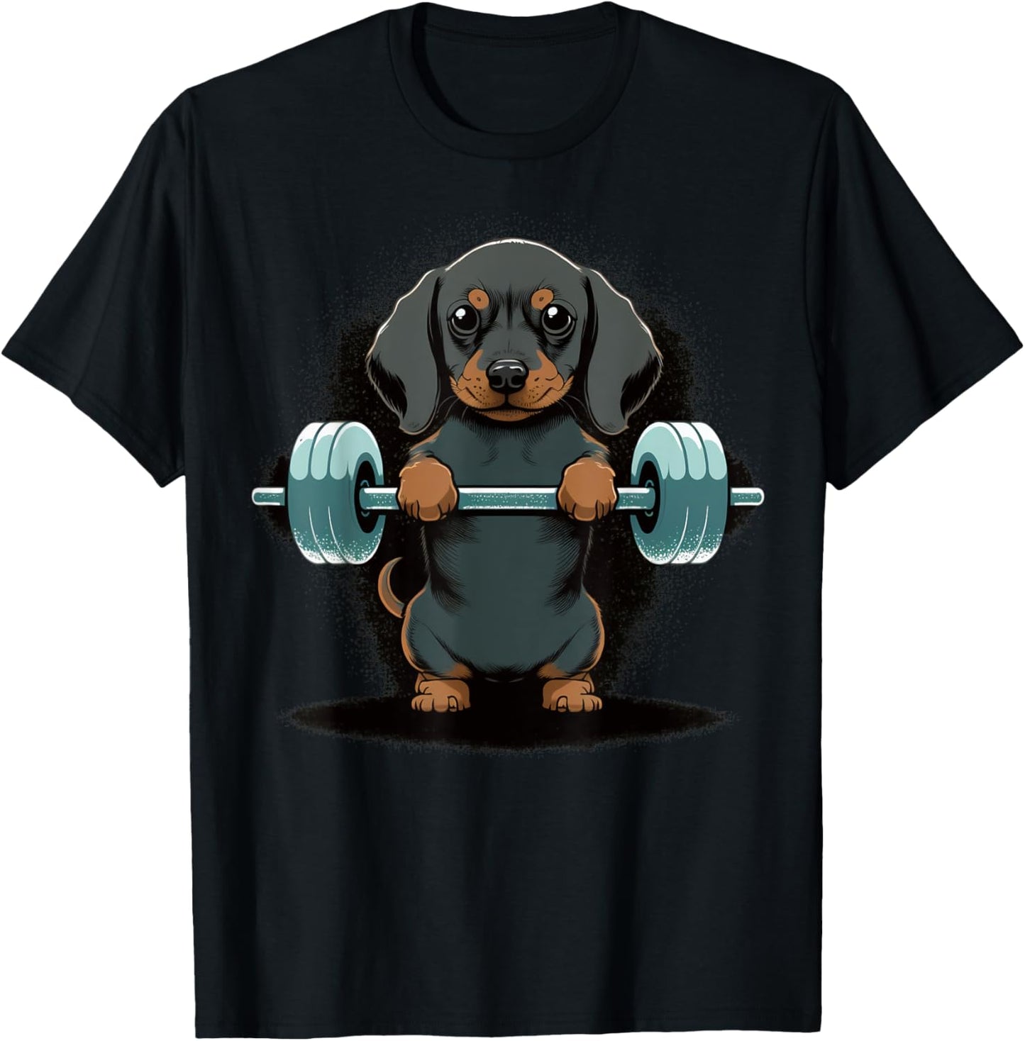 Dachshund Weightlifting Dog Funny Fitness Gym Dachshund Women Kids T-Shirt - T-Shirt | Black