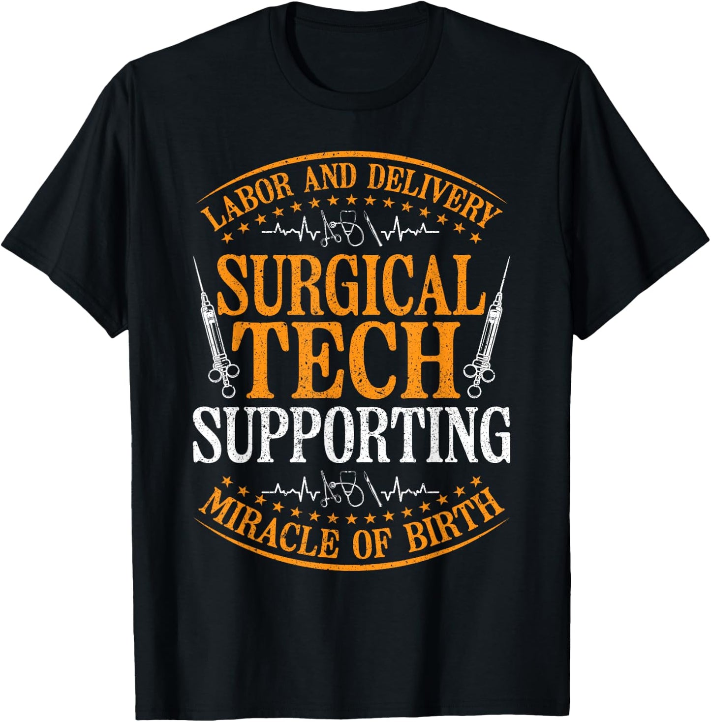 Laboratory and Delivery Surgical Tech T-Shirt - T-Shirt | Black
