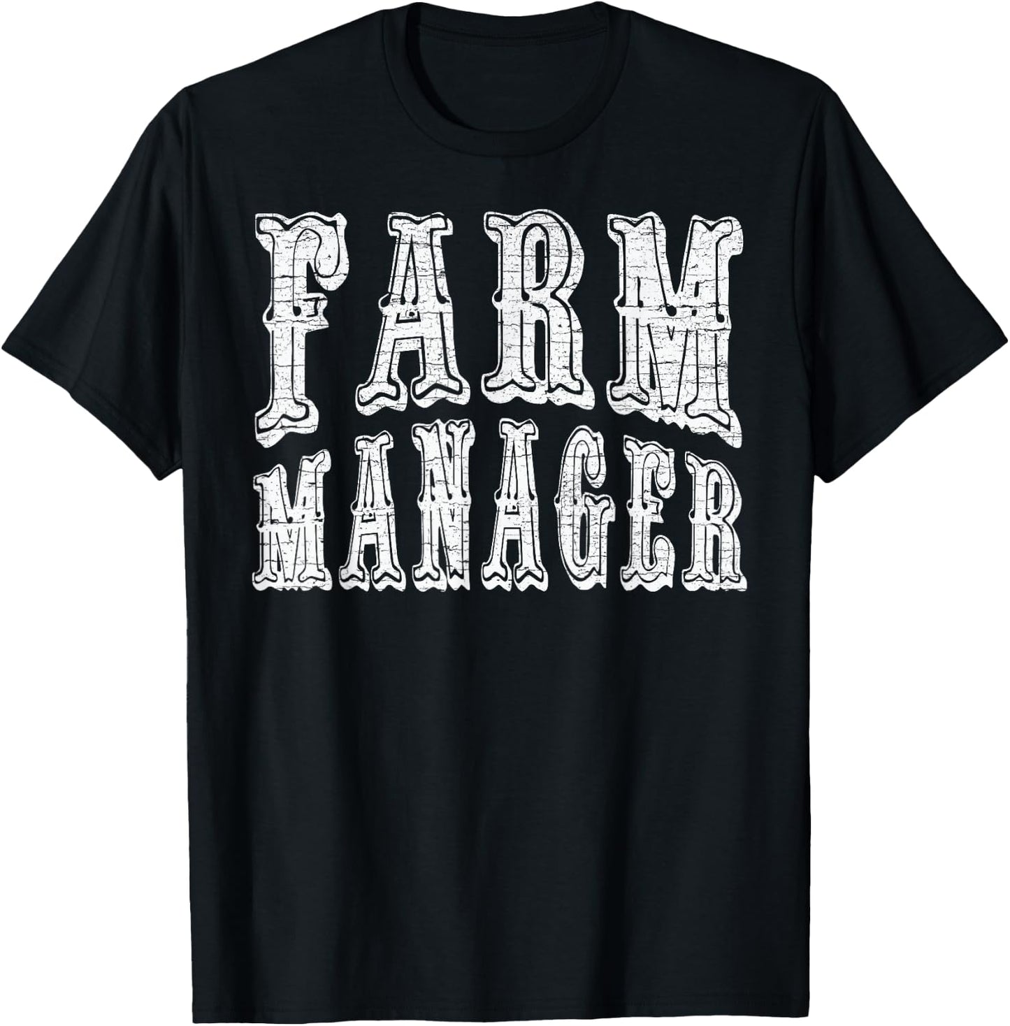Farm Manager Vintage Country Western Worker T-Shirt - T-Shirt | Black