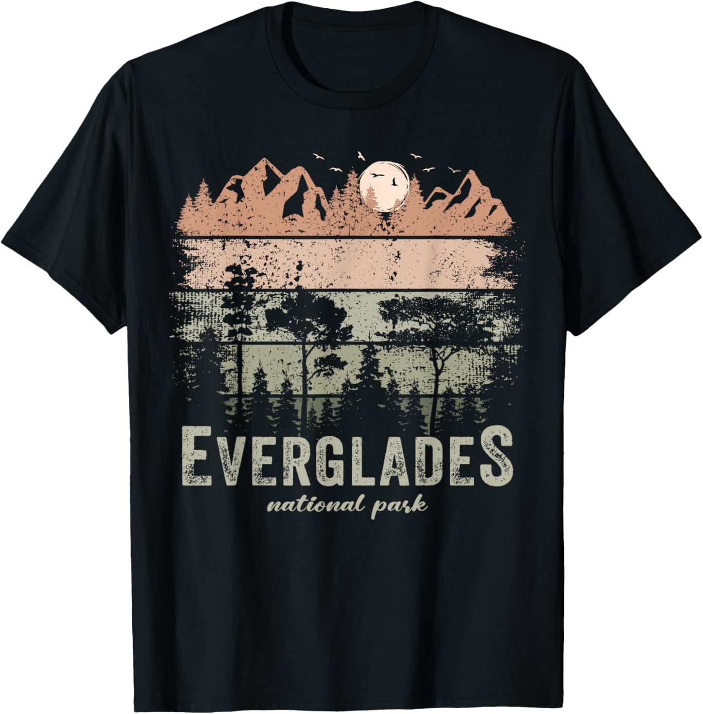 Retro Everglades National Park US Vintage Everglades T-Shirt - T-Shirt | Black