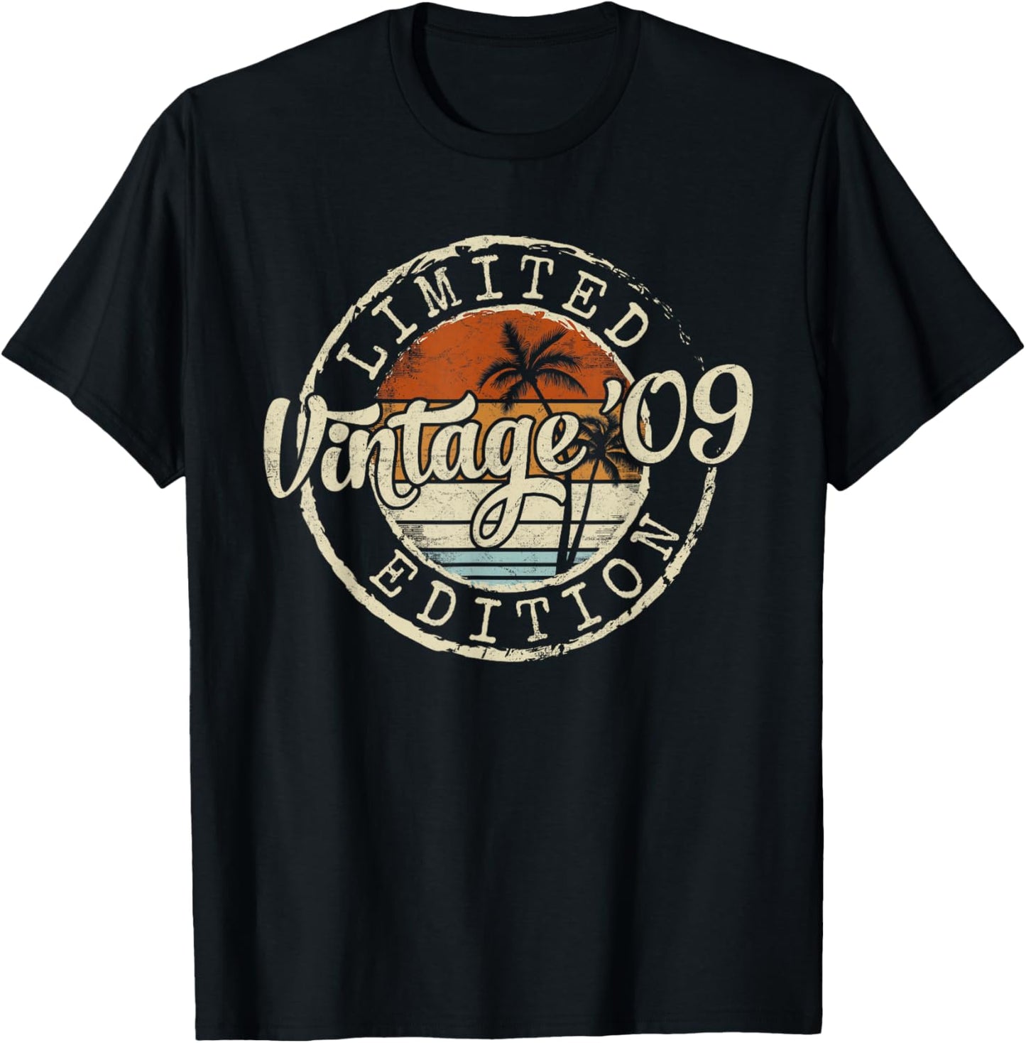 Vintage 2009 16th Birthday Gifts for Boys Girls 16 Year Old T-Shirt - T-Shirt | Black