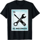 El Mecanico Mexican Mechanic Cards T-Shirt - T-Shirt | Black