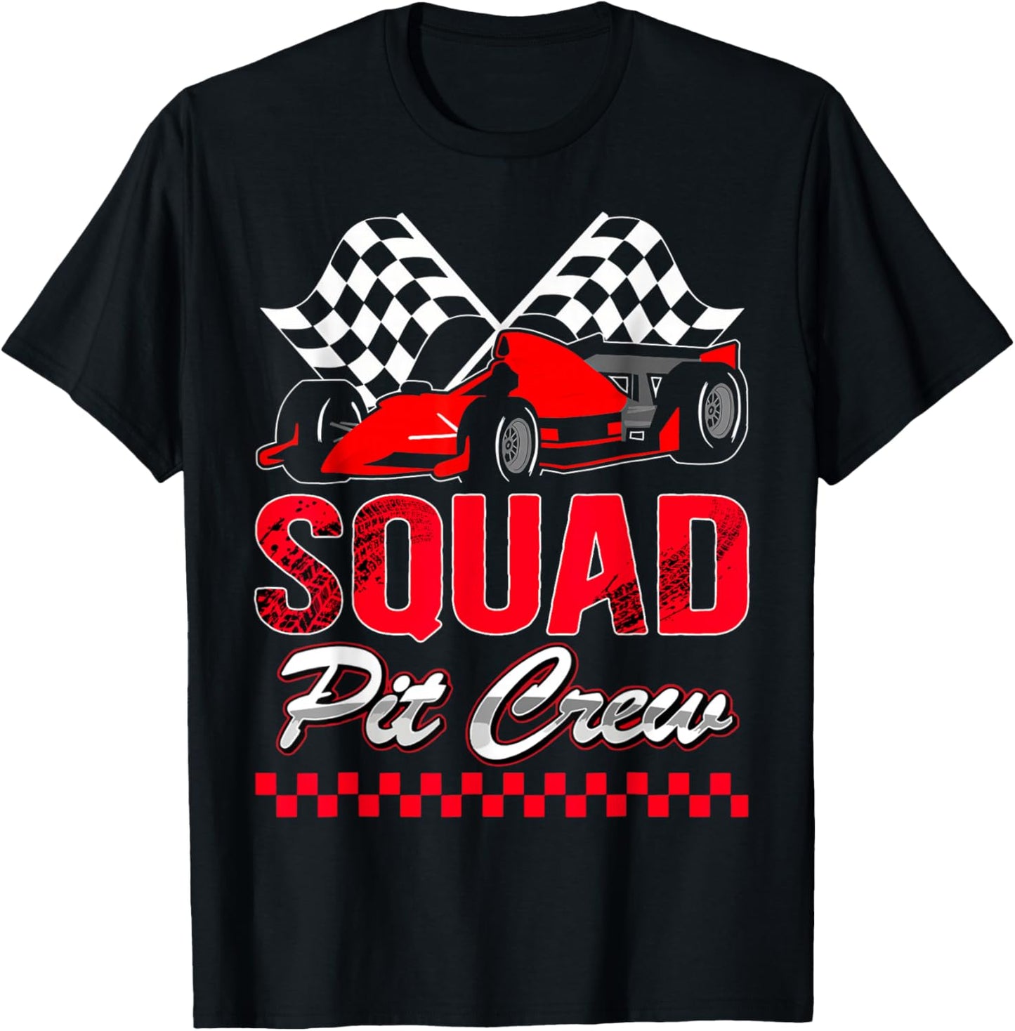 Pit Crew Squad Race Car Birthday Boy Racing Car T-Shirt - T-Shirt | Black