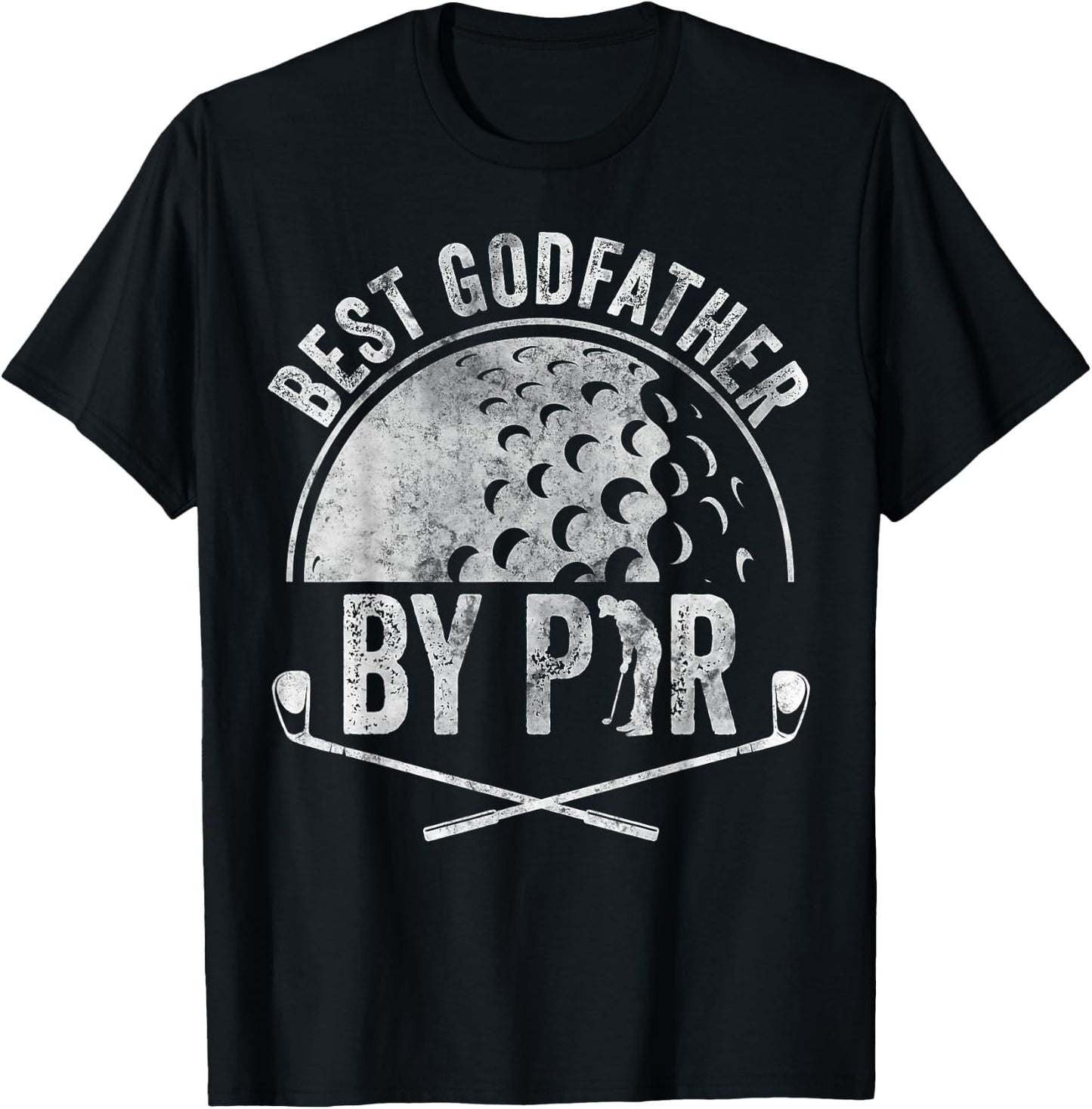 Best Godfather By Par Shirt Golf Lover Sports Gift Golf T-Shirt - T-Shirt | Black
