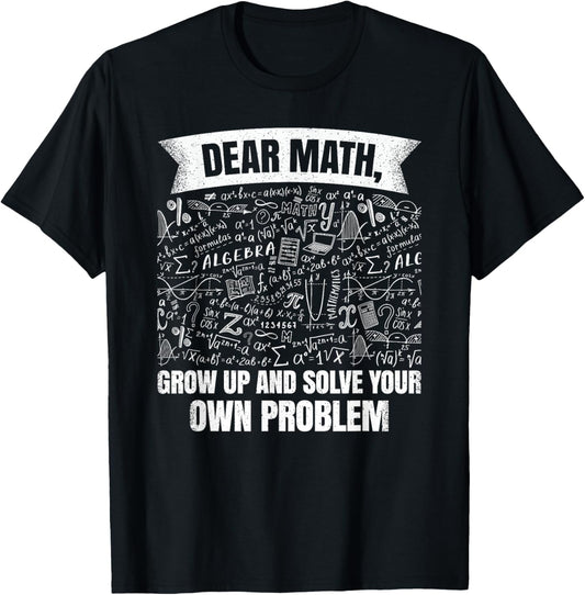 Funny Math Teacher Student Mathematics Professor Engineer T-Shirt - T-Shirt | Black