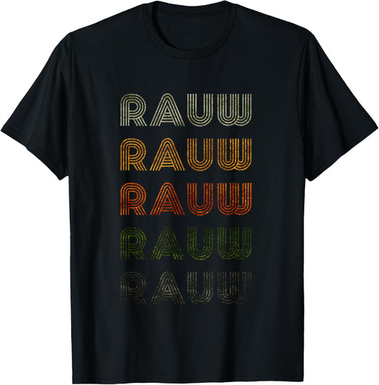 Love Heart Rauw Grunge Vintage Style Black Rauw T-Shirt - T-Shirt | Black
