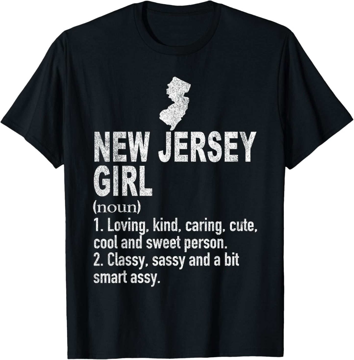 New Jersey Girl Definition Funny Hometown New Jersey T-Shirt - T-Shirt | Black
